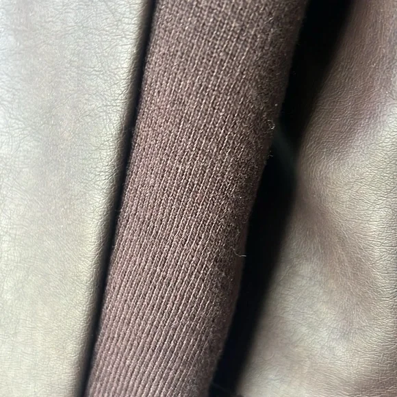 NWOT Mo-Ka by Santa Fe Brown Faux Leather Jacket Full Zip - Women’s M - Picture 6 of 17